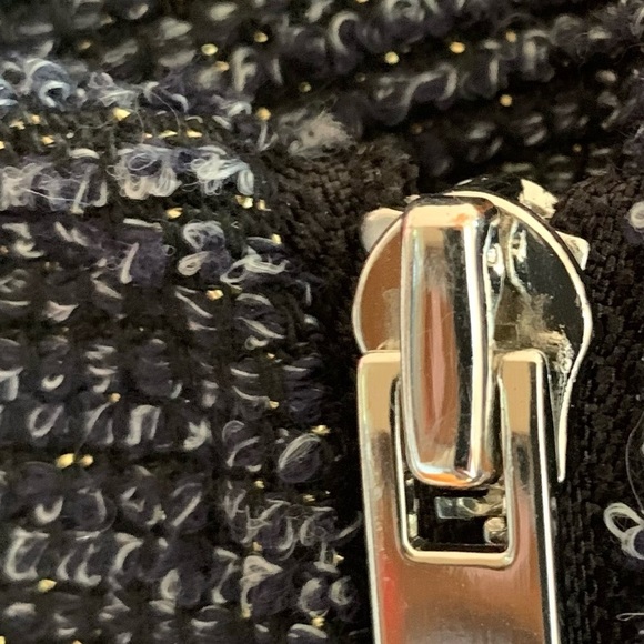 Club Monaco Tweed Asymmetrical Moto Blazer - Picture 7 of 12